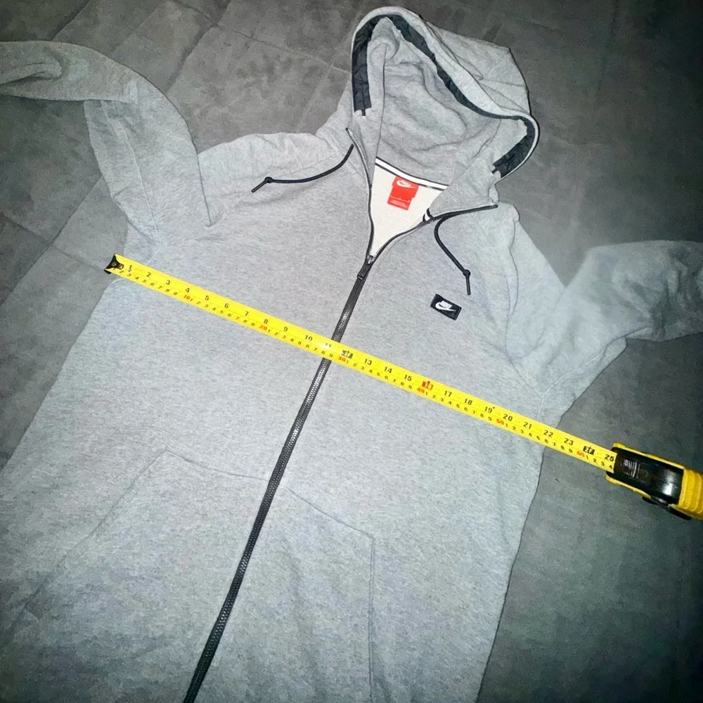Nike Men's Gray Zip-Up Hoodie Size Large - Picture 6 of 7